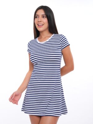 Vestido Rayas - Azul - Imagen 3